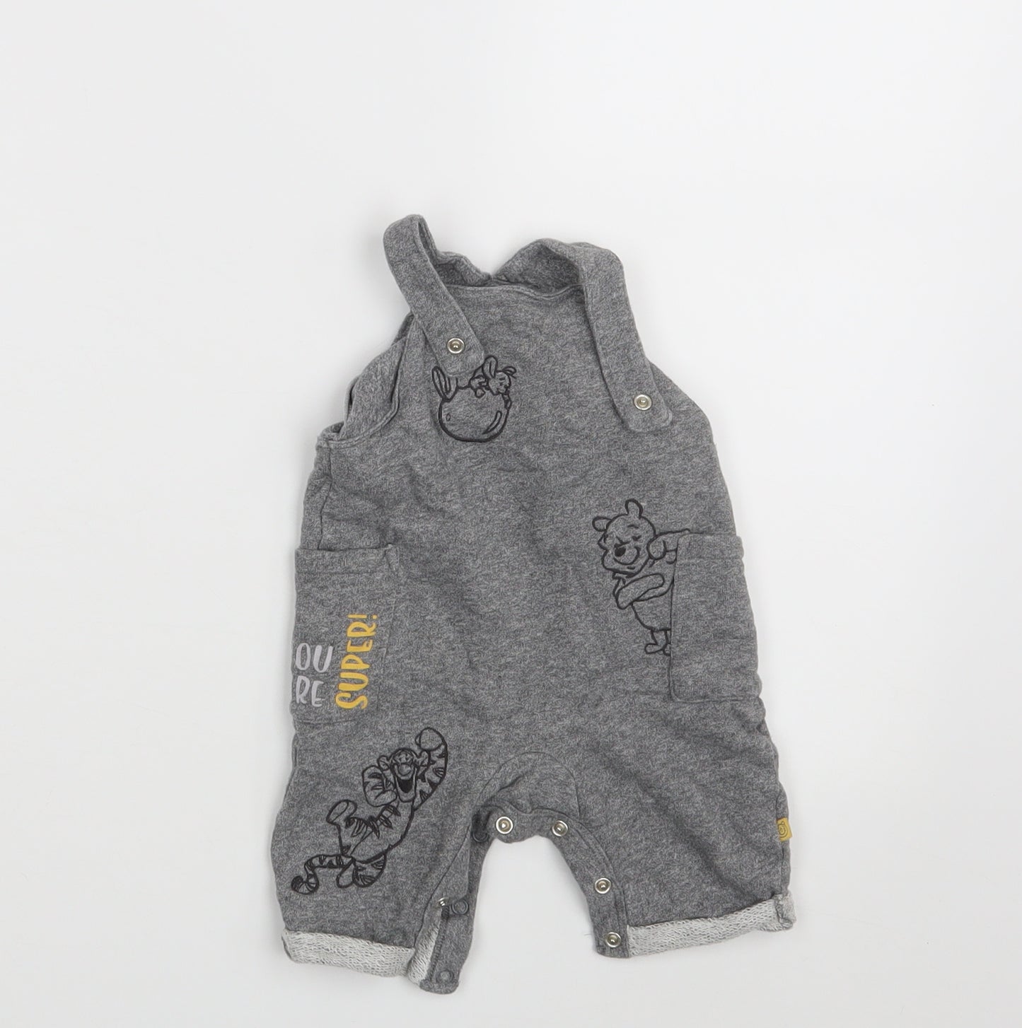 Disney Baby Grey   Pinafore/Dungaree Dress  Size 0-3 Months