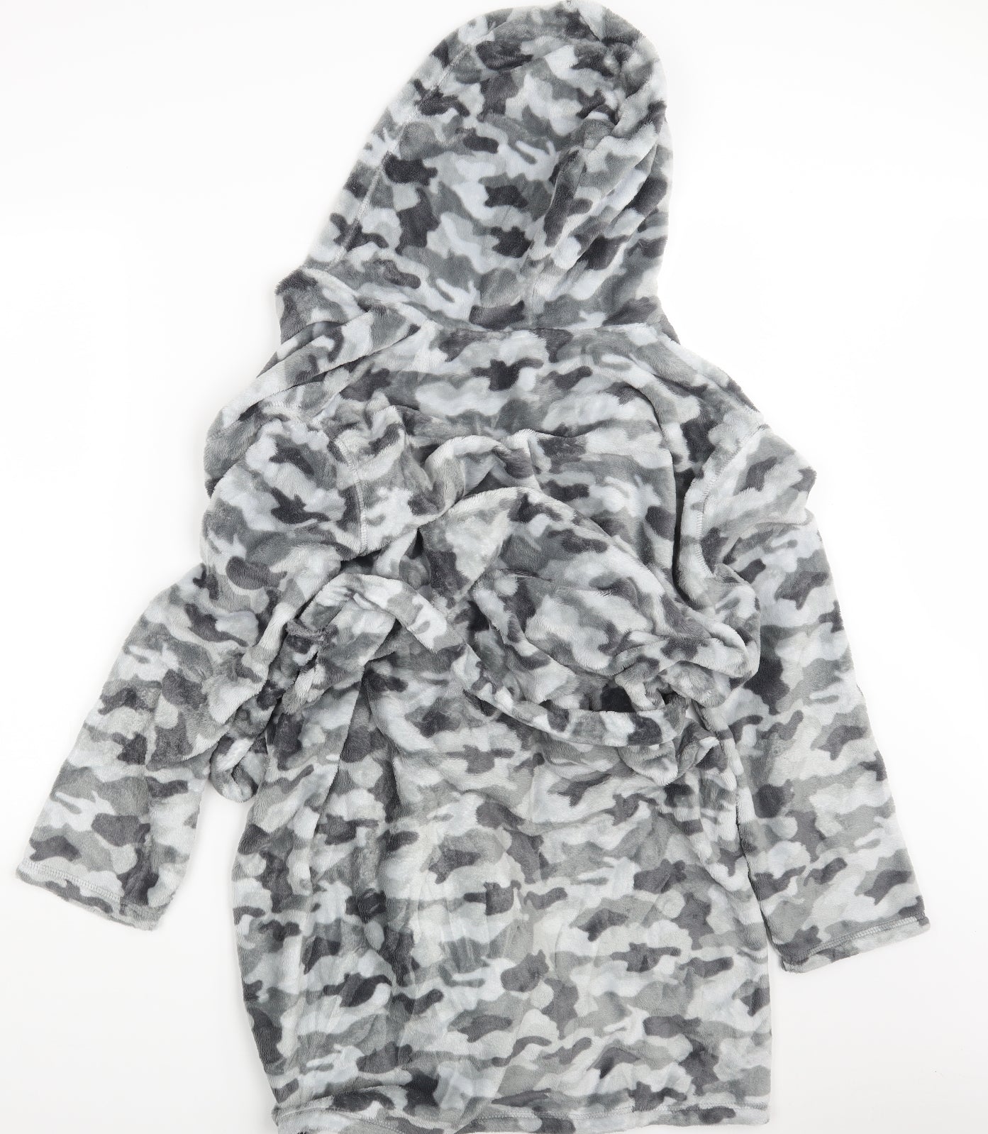 M&S Boys Grey Camouflage   Robe Size 15-16 Years