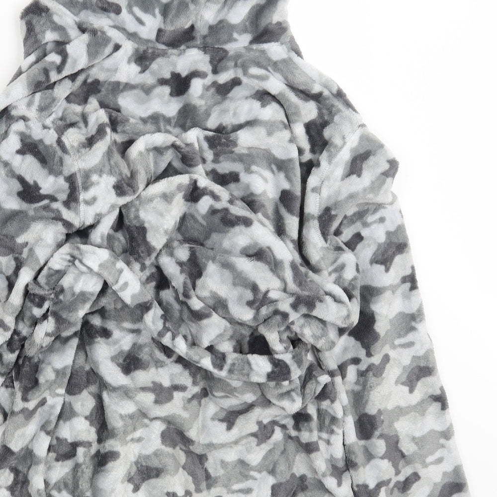 M&S Boys Grey Camouflage   Robe Size 15-16 Years