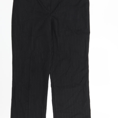 George Womens Black Striped  Trousers  Size 14 L30 in