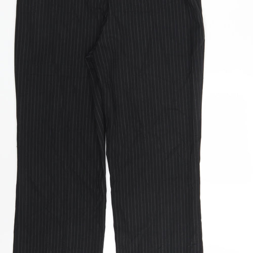 George Womens Black Striped  Trousers  Size 14 L30 in