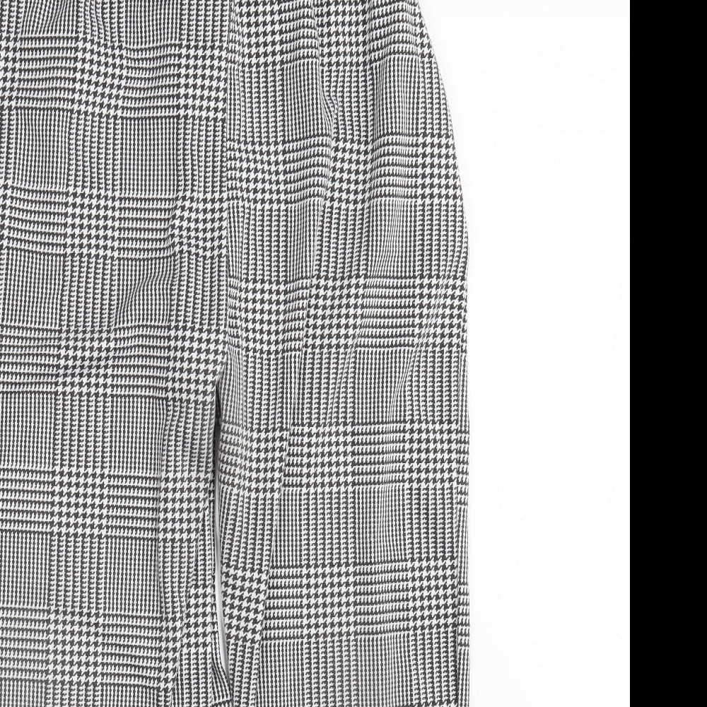 Spotted Womens Black Check  Dress Pants Trousers Size L L26 in
