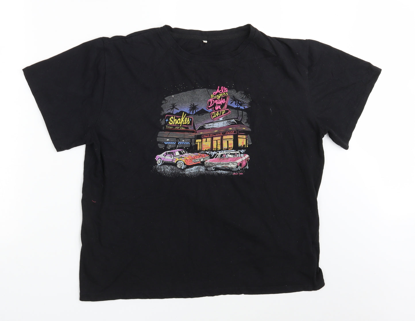 Preworn Mens Black    T-Shirt Size XL
