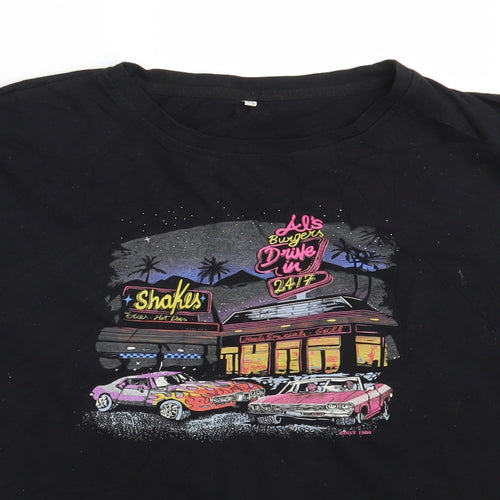Preworn Mens Black    T-Shirt Size XL