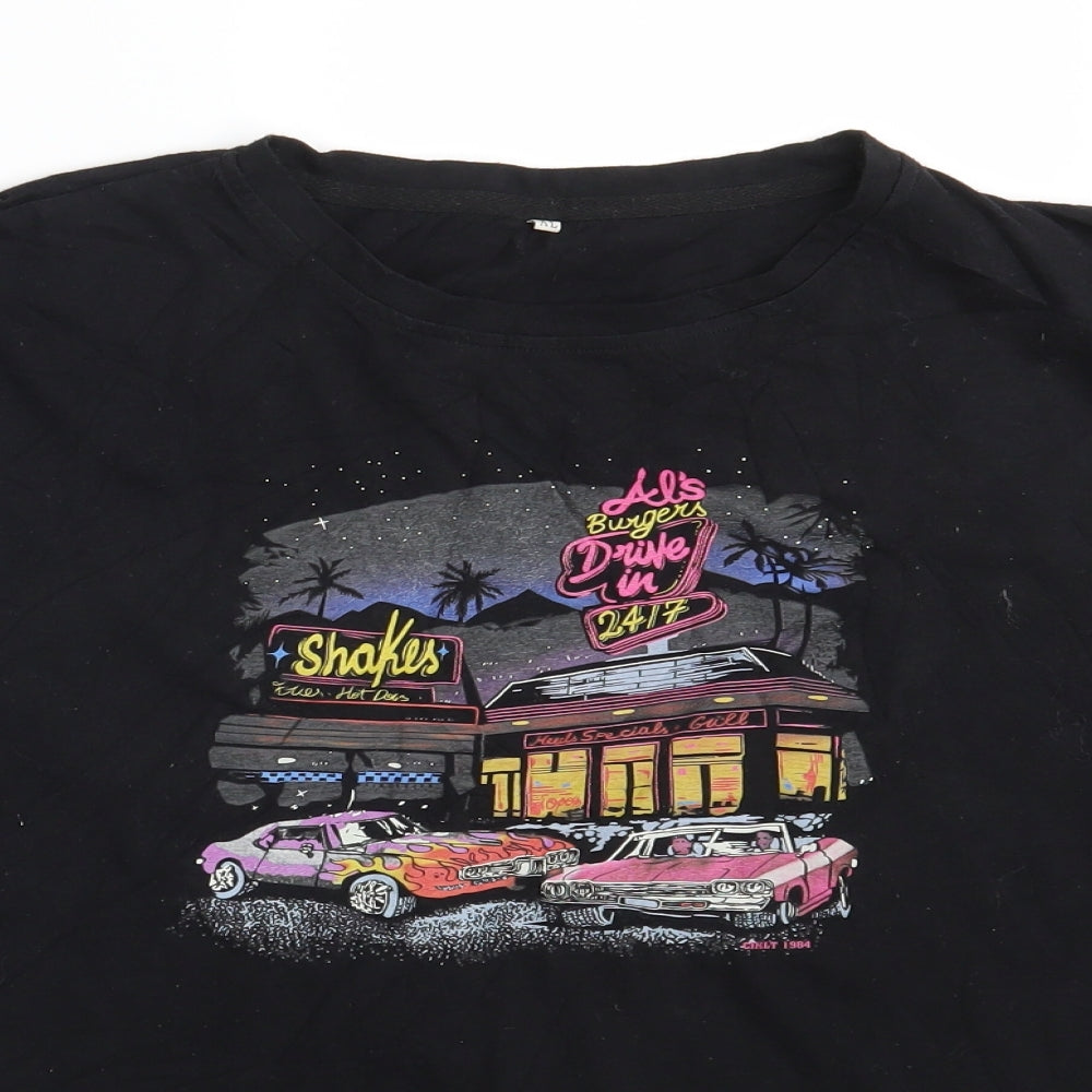 Preworn Mens Black    T-Shirt Size XL
