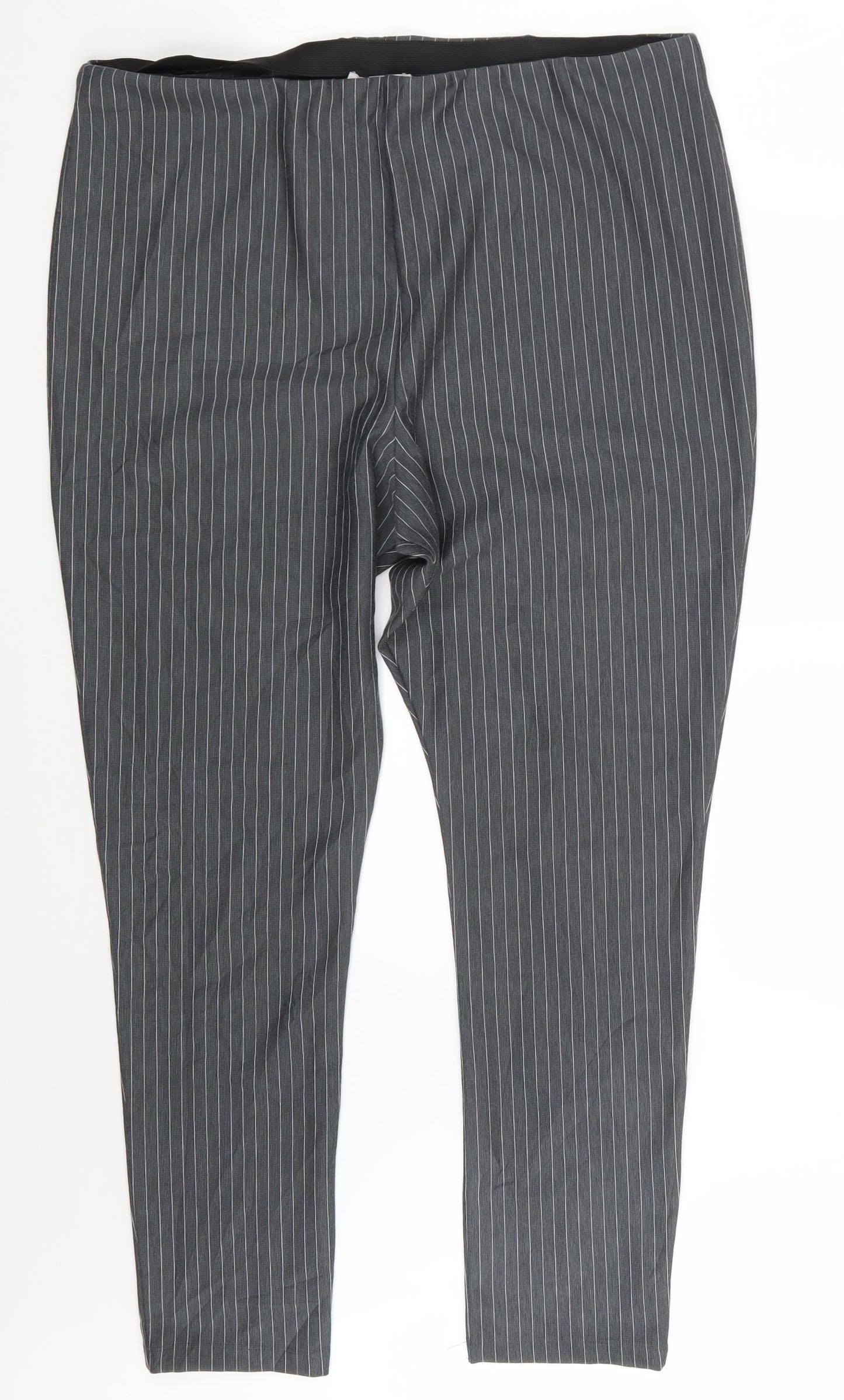TU Womens Grey Striped  Jegging Leggings Size 20 L28 in