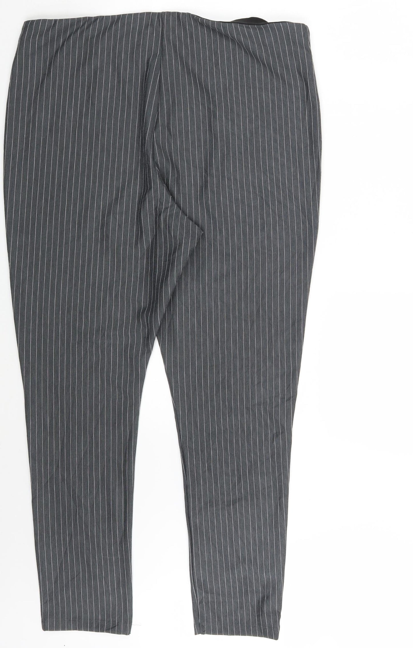 TU Womens Grey Striped  Jegging Leggings Size 20 L28 in