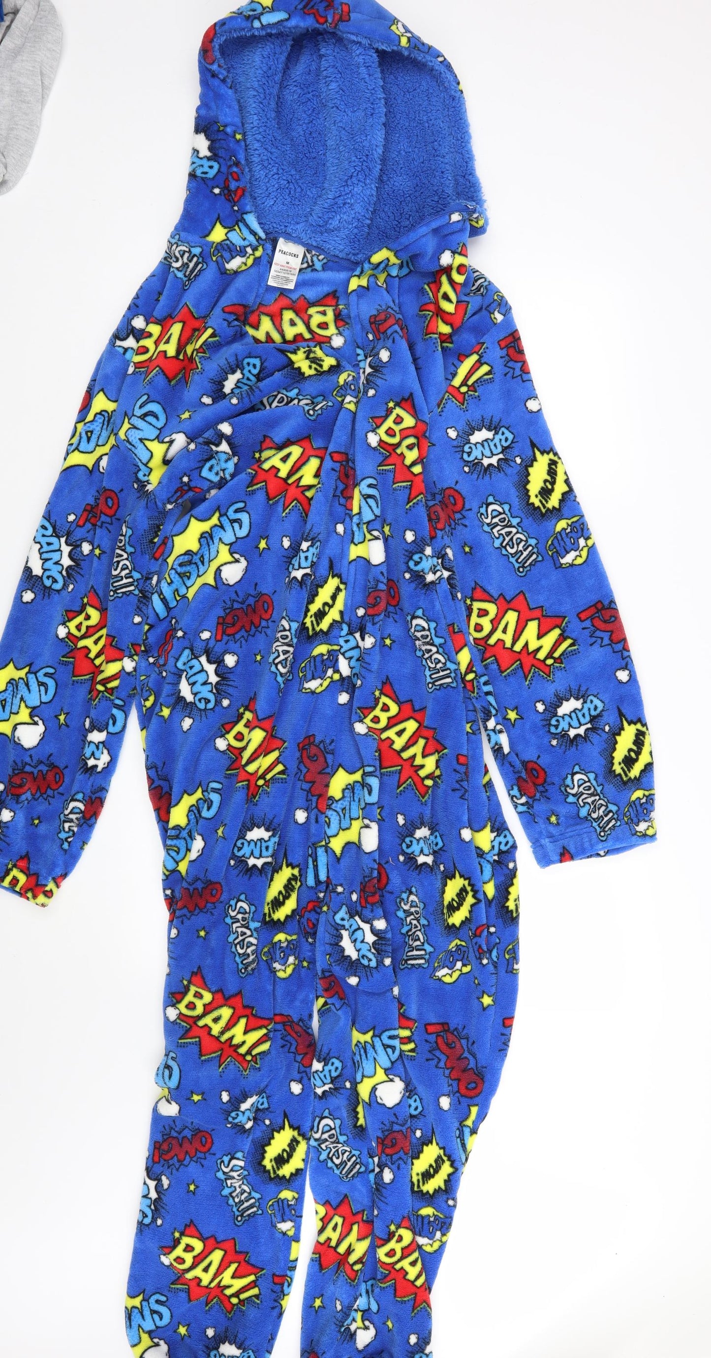 Peacocks Mens Blue Solid   One Piece Size M