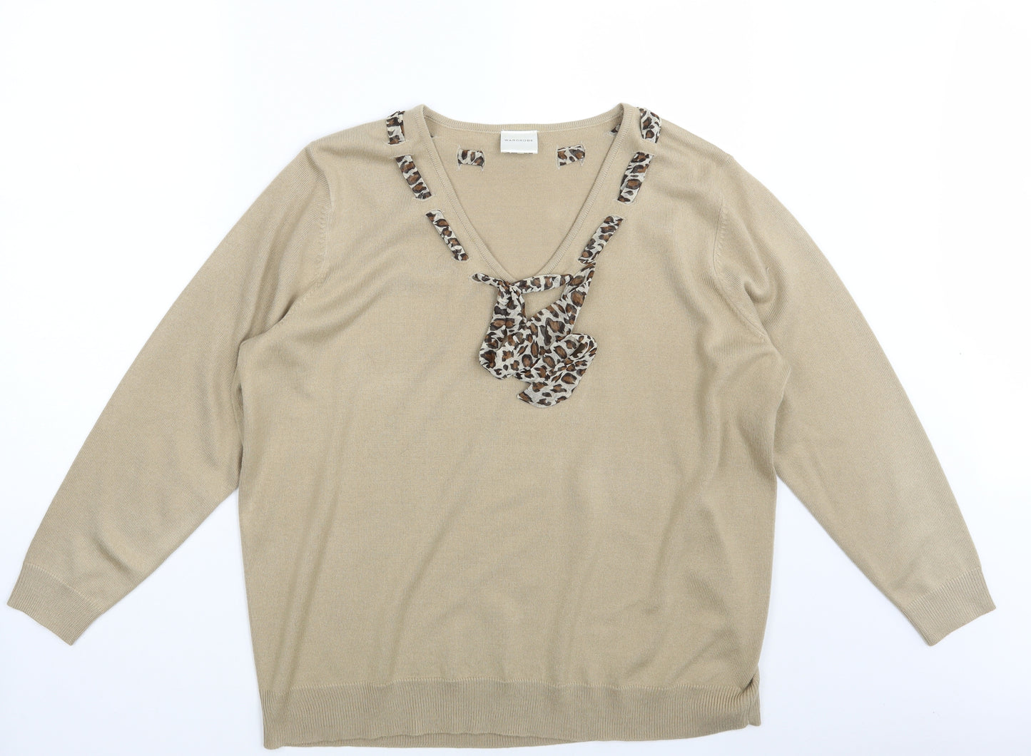 Wardrobe Womens Beige   Pullover Jumper Size 20