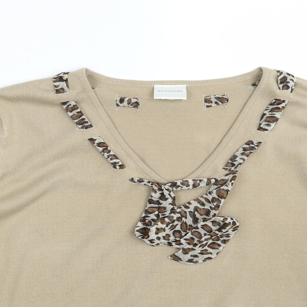 Wardrobe Womens Beige   Pullover Jumper Size 20