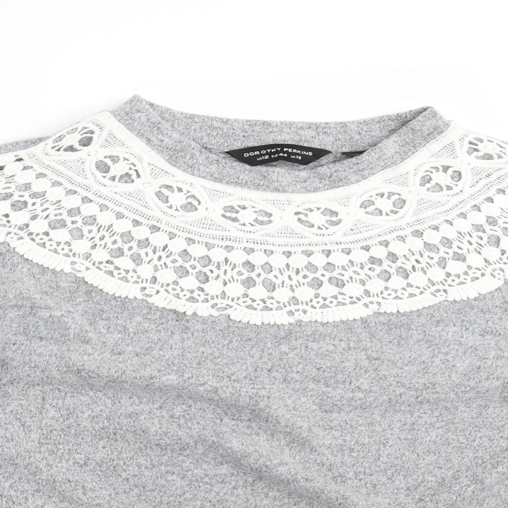 Dorothy Perkins Womens Grey   Pullover Jumper Size 16