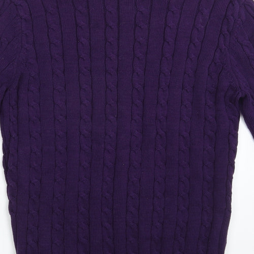 Bernard Weatherill Mens Purple  Knit Pullover Jumper Size M