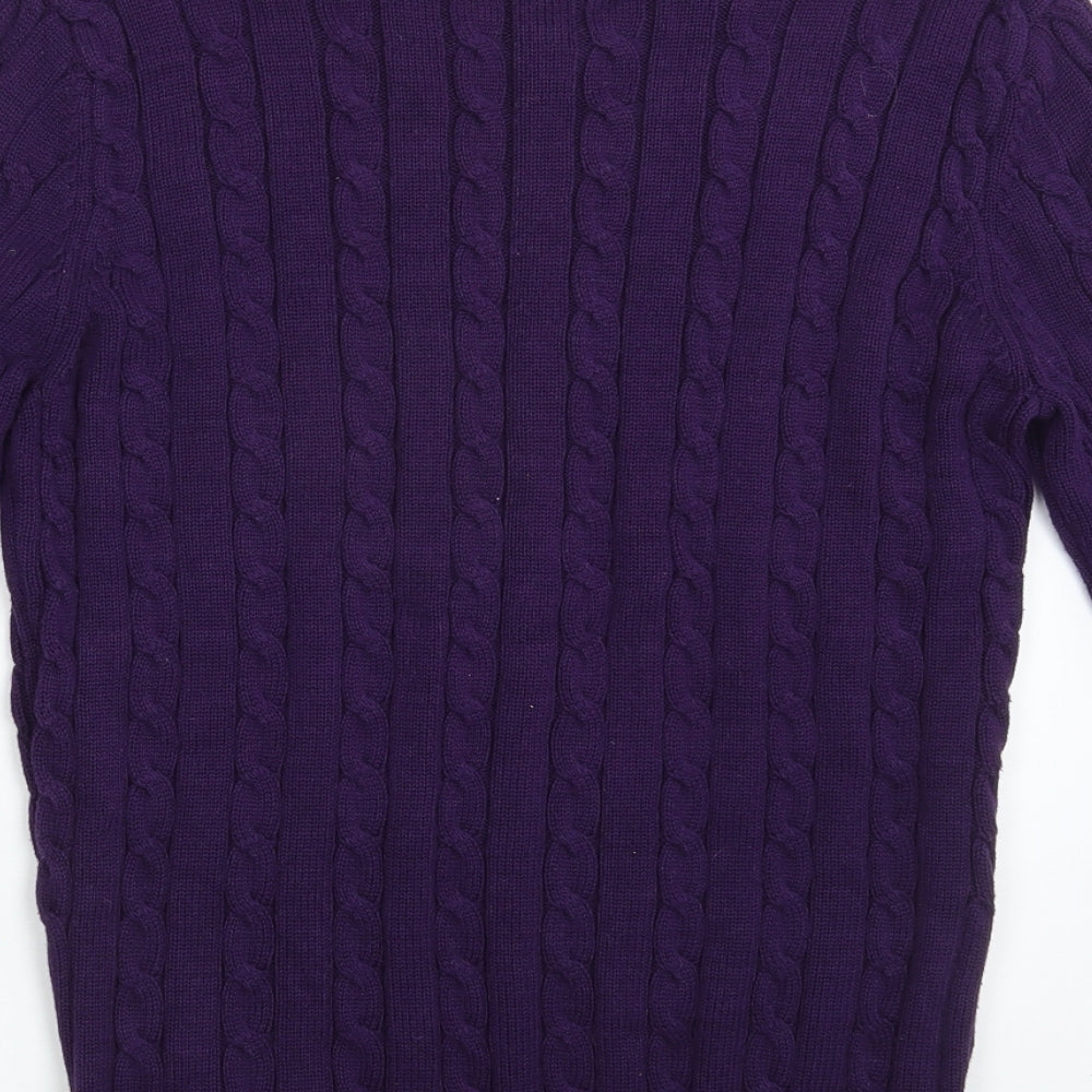 Bernard Weatherill Mens Purple  Knit Pullover Jumper Size M