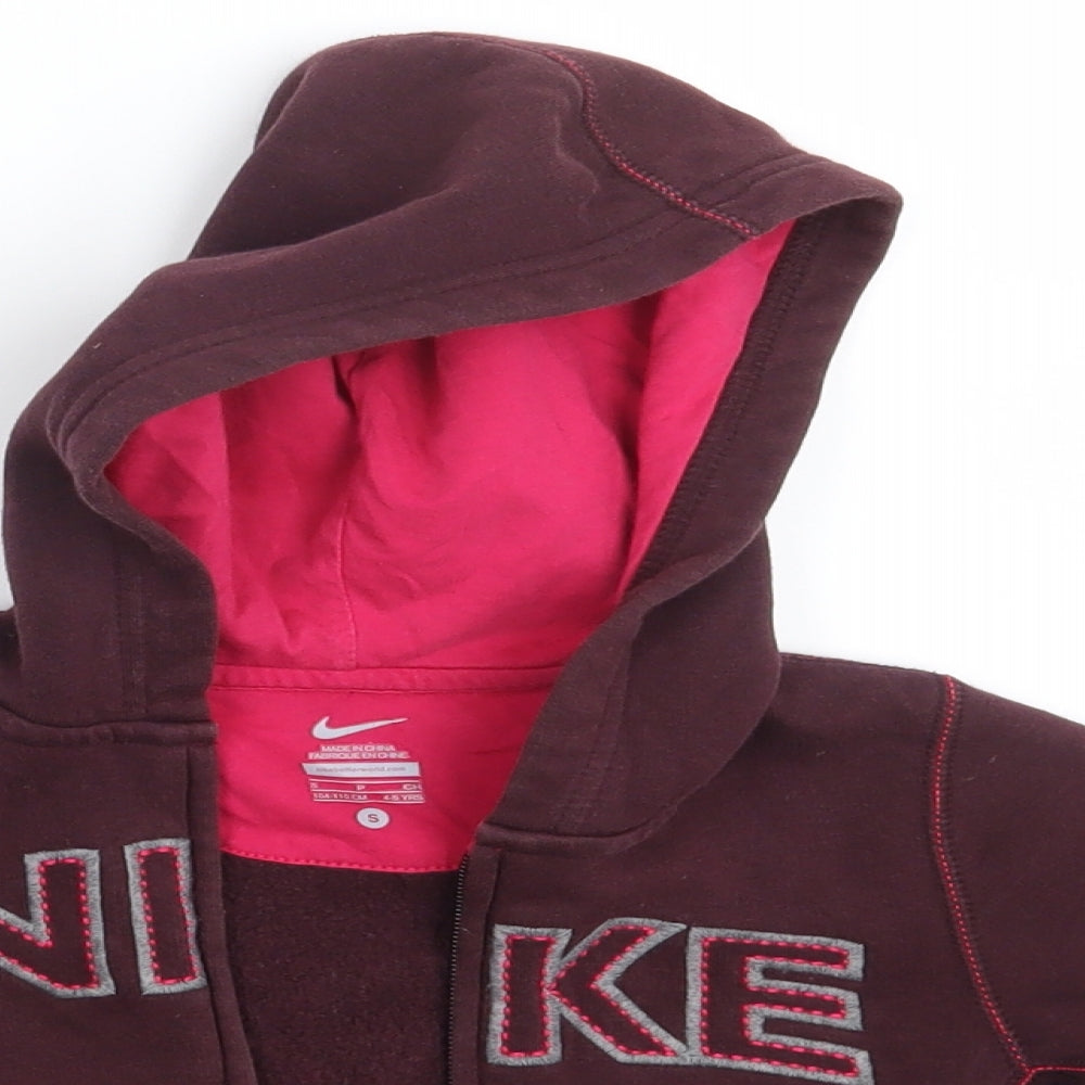 Nike Girls Purple   Full Zip Hoodie Size 4-5 Years