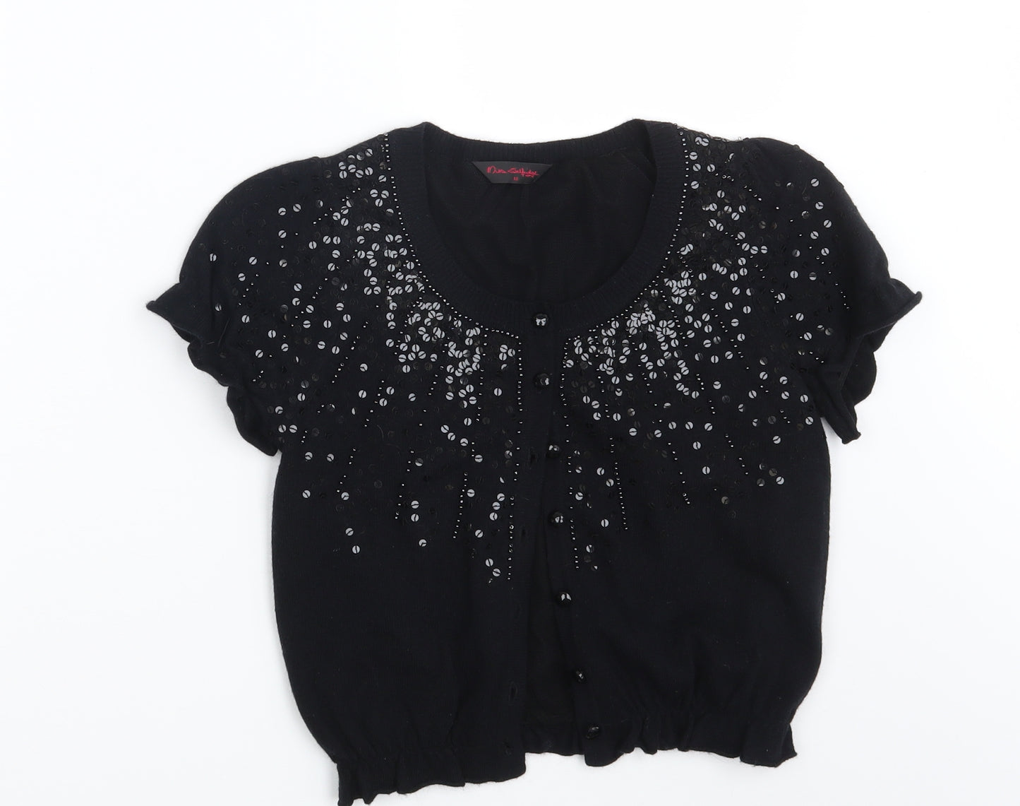 Miss Selfridge Womens Black   Cardigan Jumper Size 10