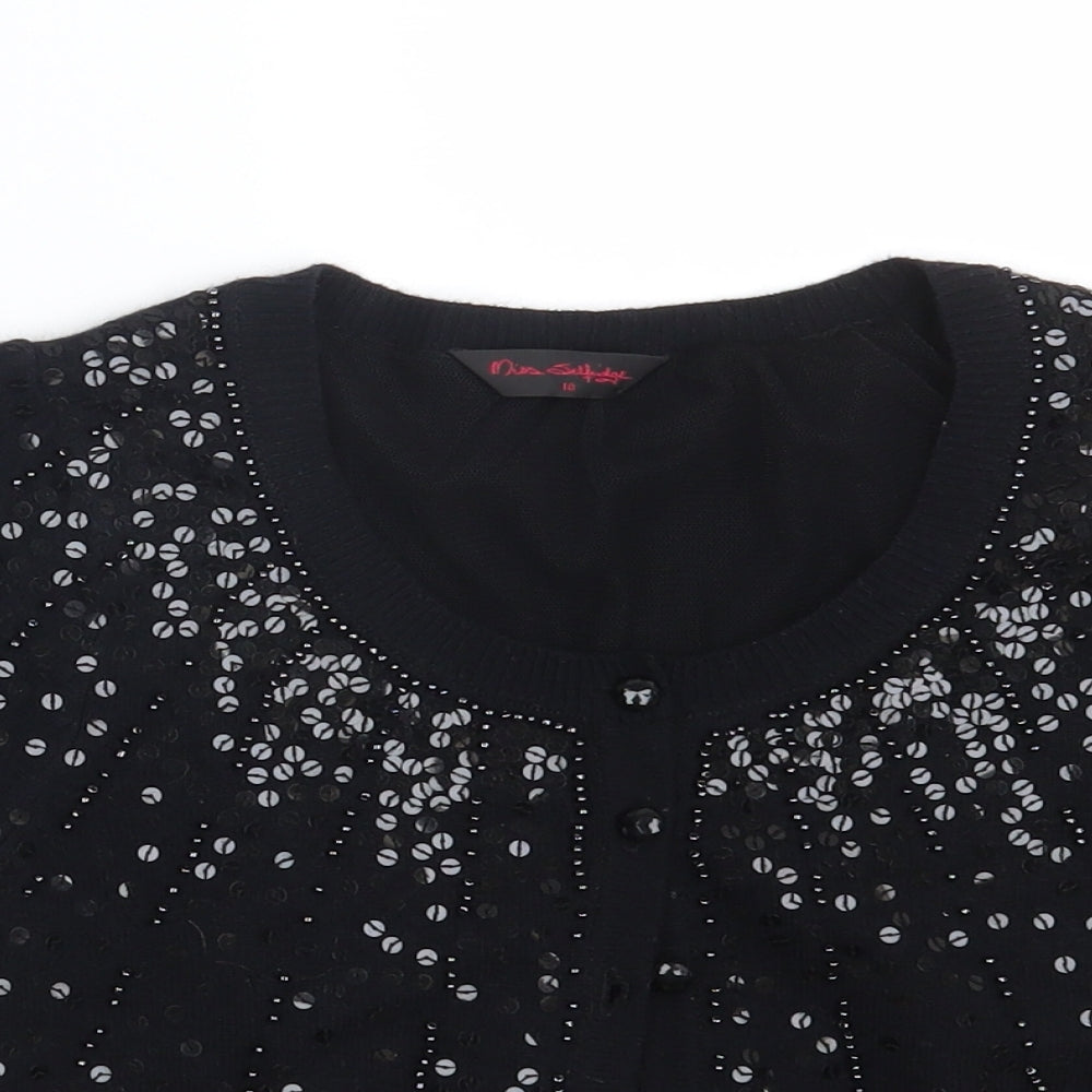 Miss Selfridge Womens Black   Cardigan Jumper Size 10