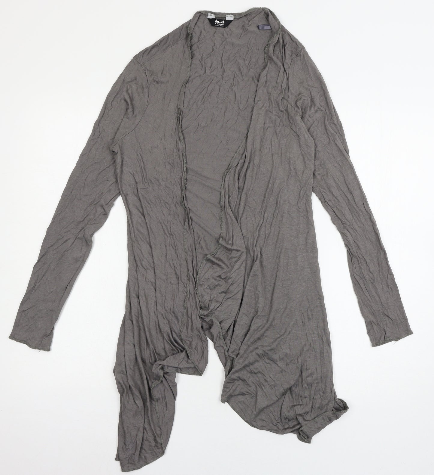 k&d Womens Grey  Jersey Cardigan Jumper Size 12