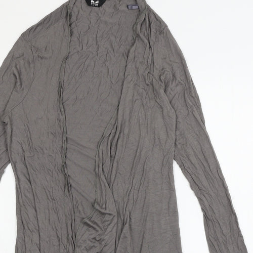 k&d Womens Grey  Jersey Cardigan Jumper Size 12