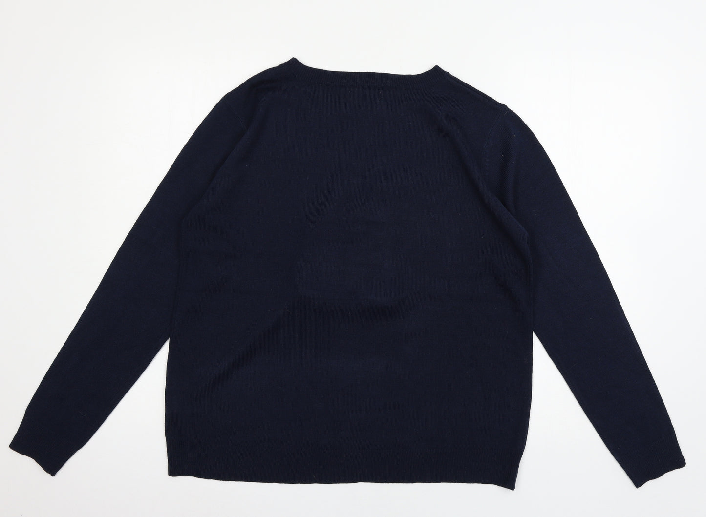 Primark Womens Blue  Knit Pullover Jumper Size 14  - Polar Bear