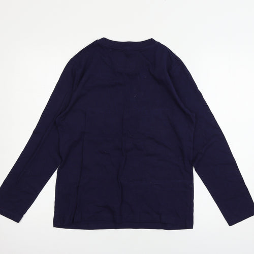 Love To Dream Womens Blue Solid Jersey Top Pyjama Top Size 8  - Snow Busy
