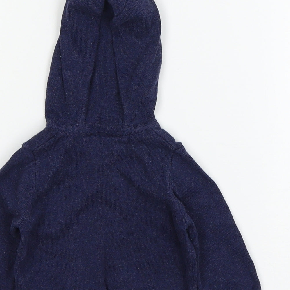 The Little White Company Boys Blue  Knit Pullover Jumper Size 0-3 Months