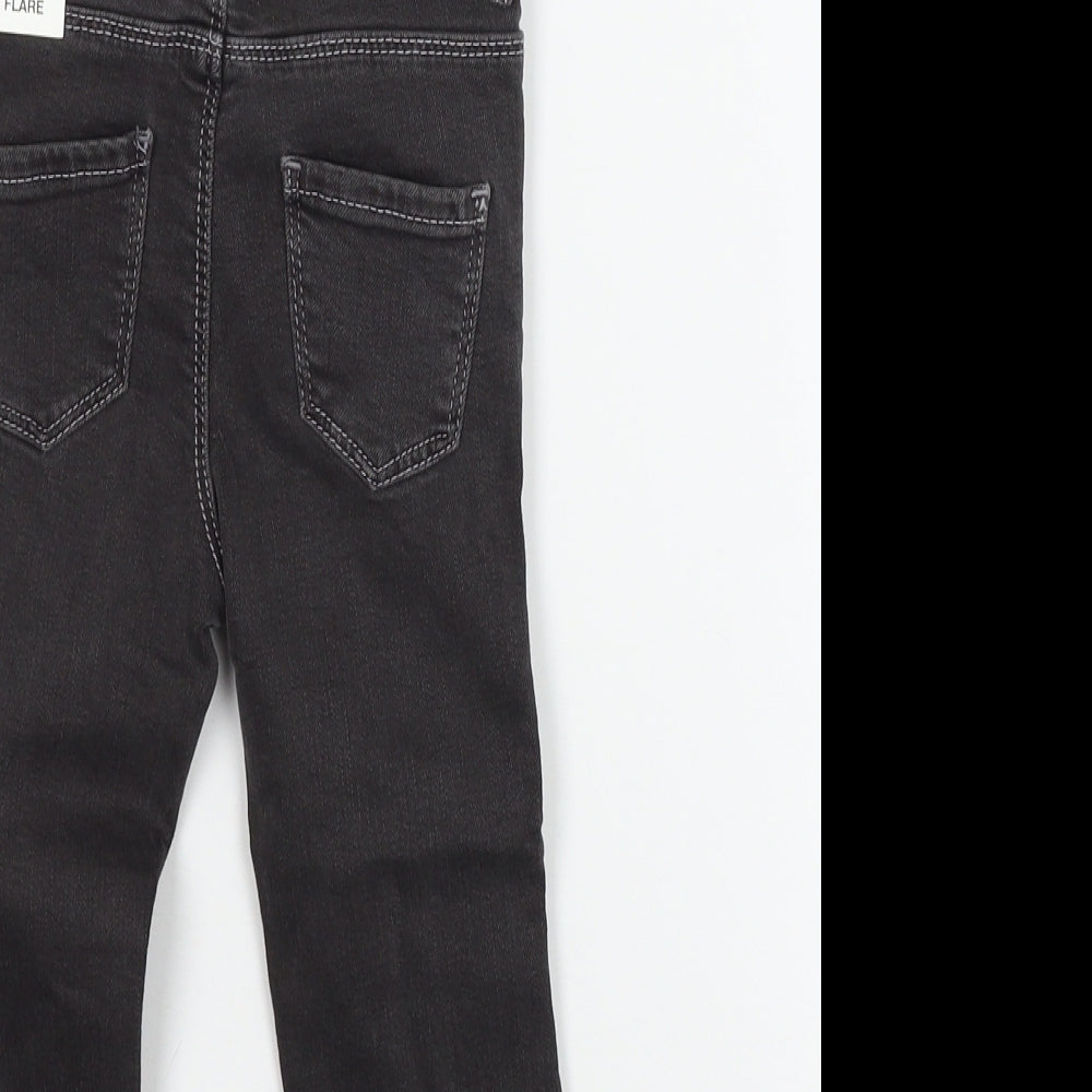 Zara Girls Grey  Denim Flared Jeans Size 2-3 Years