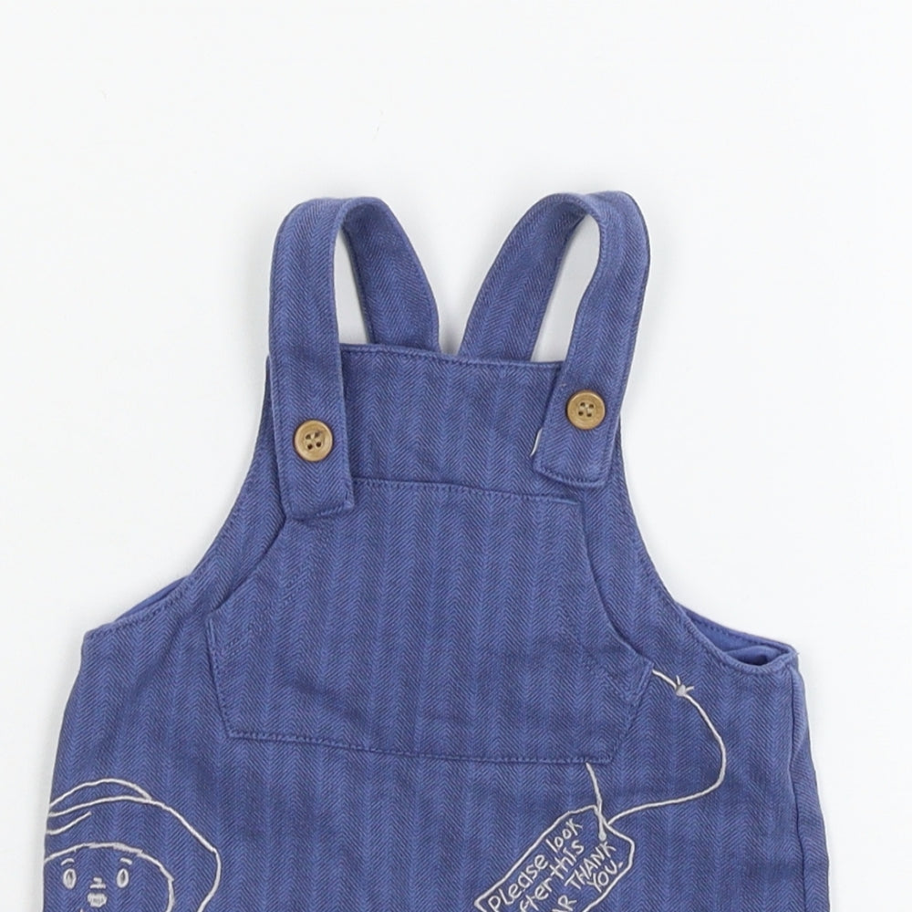 Nutmeg Boys Blue  Jersey Dungaree One-Piece Size 3-6 Months