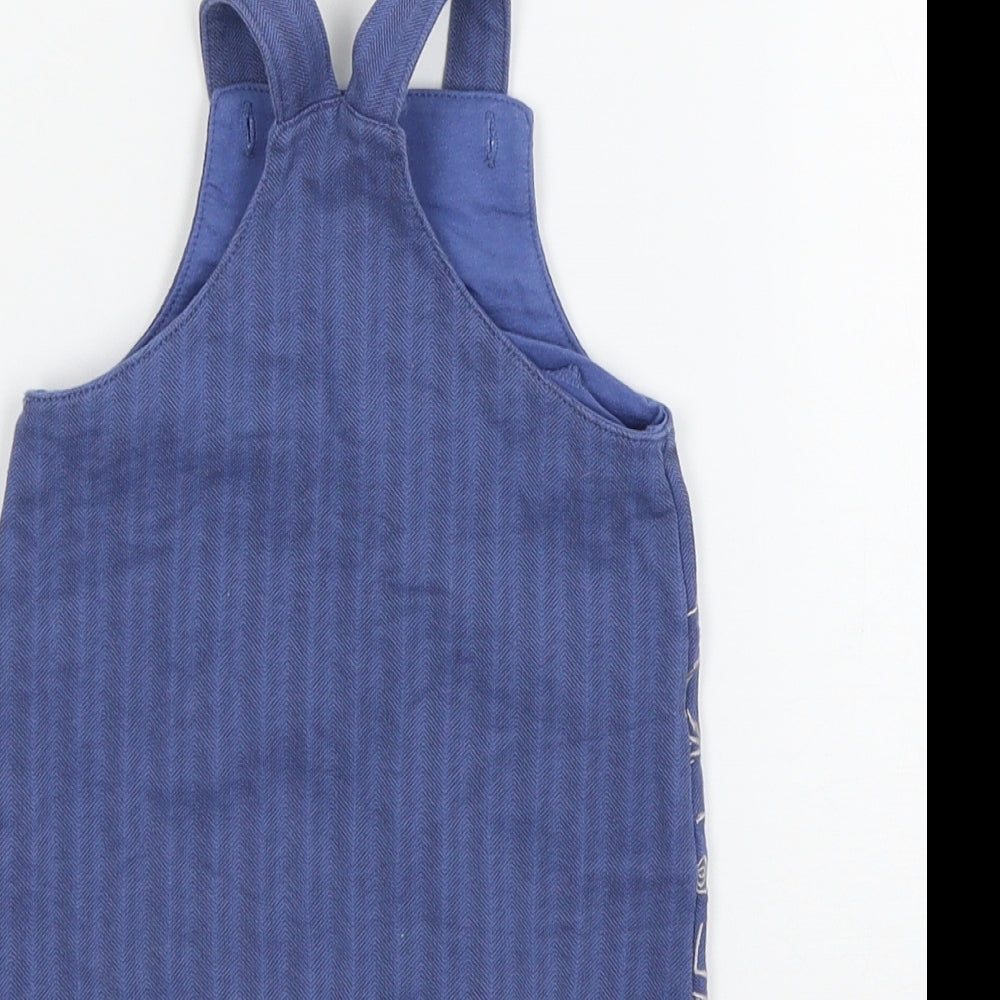 Nutmeg Boys Blue  Jersey Dungaree One-Piece Size 3-6 Months