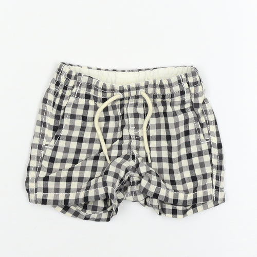 Gap Boys Ivory Check  Cropped Trousers Size 3-6 Months