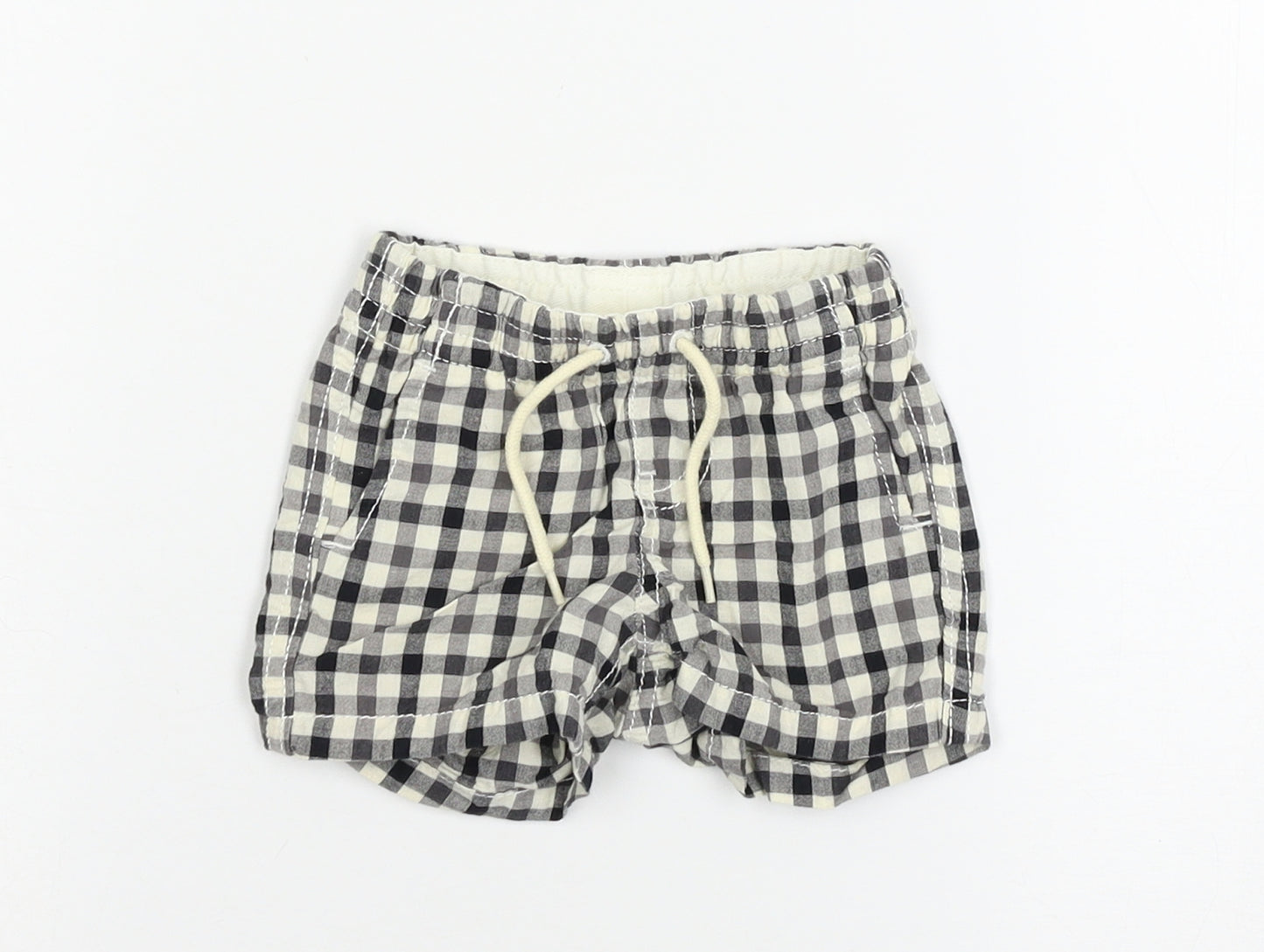 Gap Boys Ivory Check  Cropped Trousers Size 3-6 Months