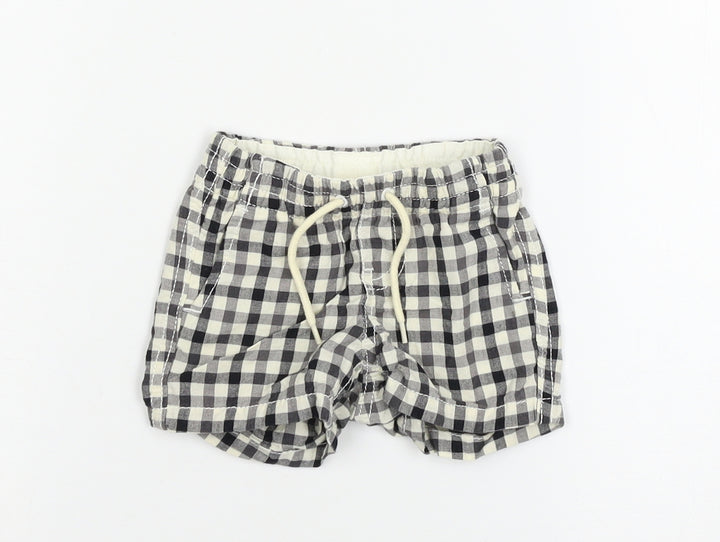 Gap Boys Ivory Check  Cropped Trousers Size 3-6 Months