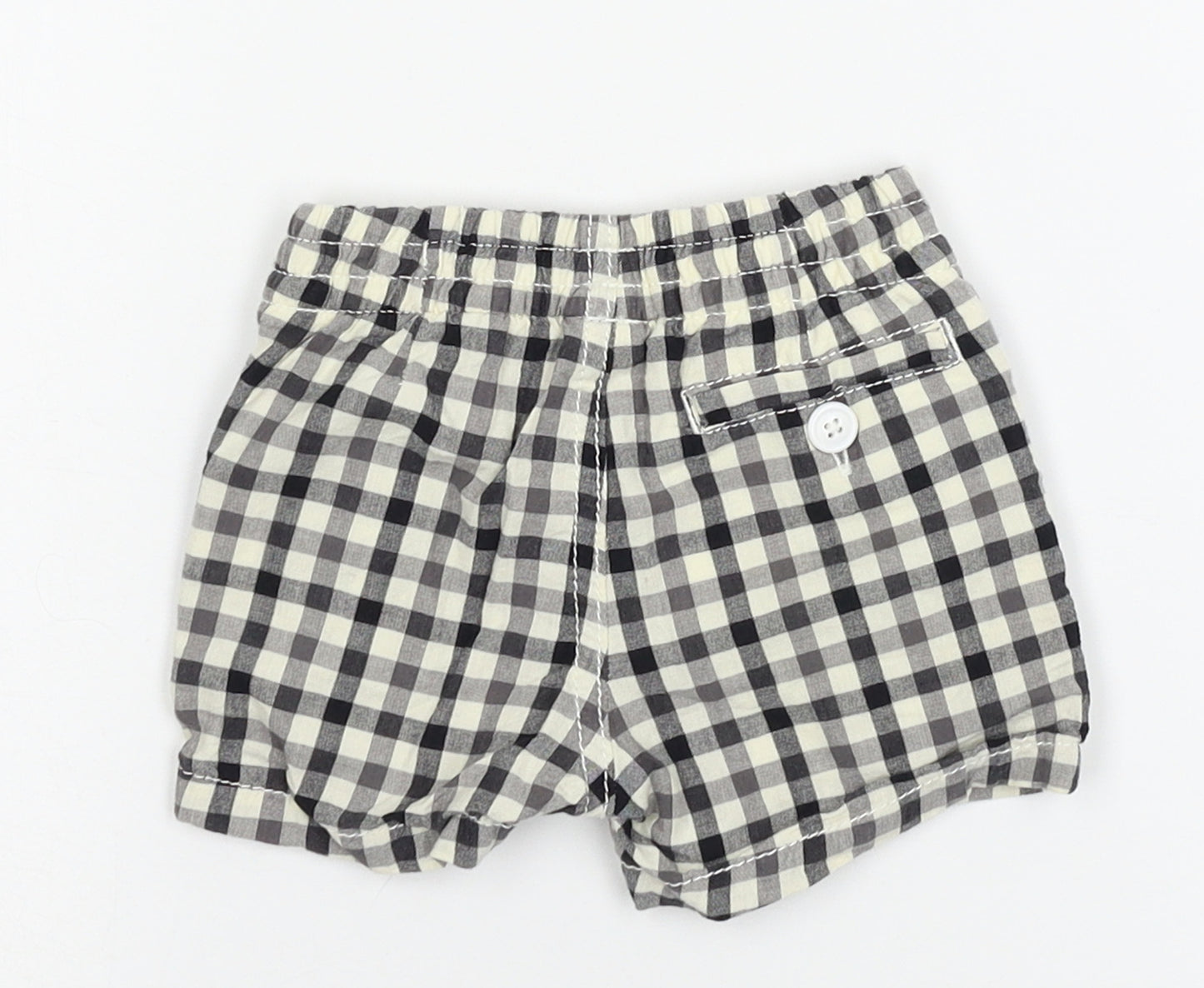 Gap Boys Ivory Check  Cropped Trousers Size 3-6 Months