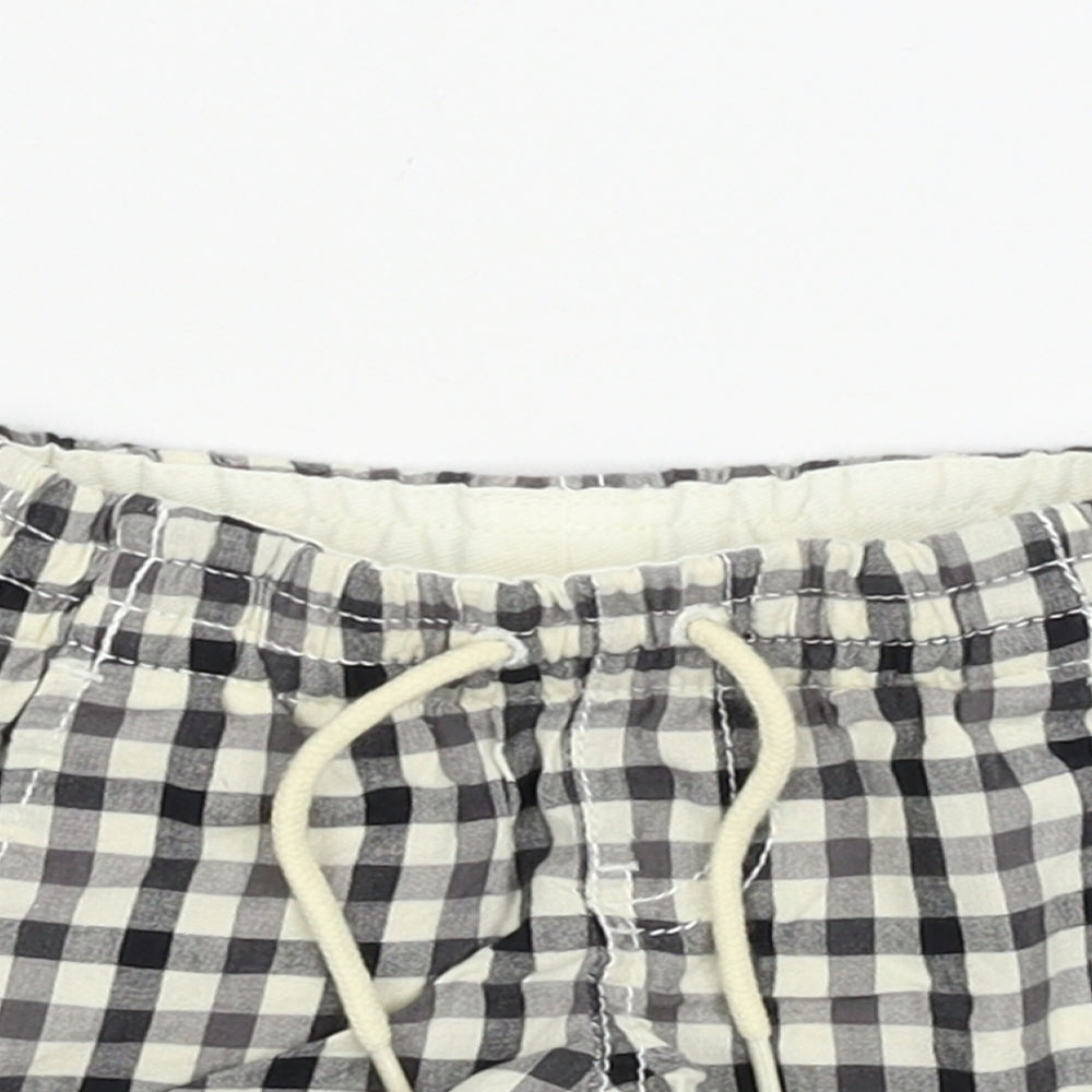 Gap Boys Ivory Check  Cropped Trousers Size 3-6 Months