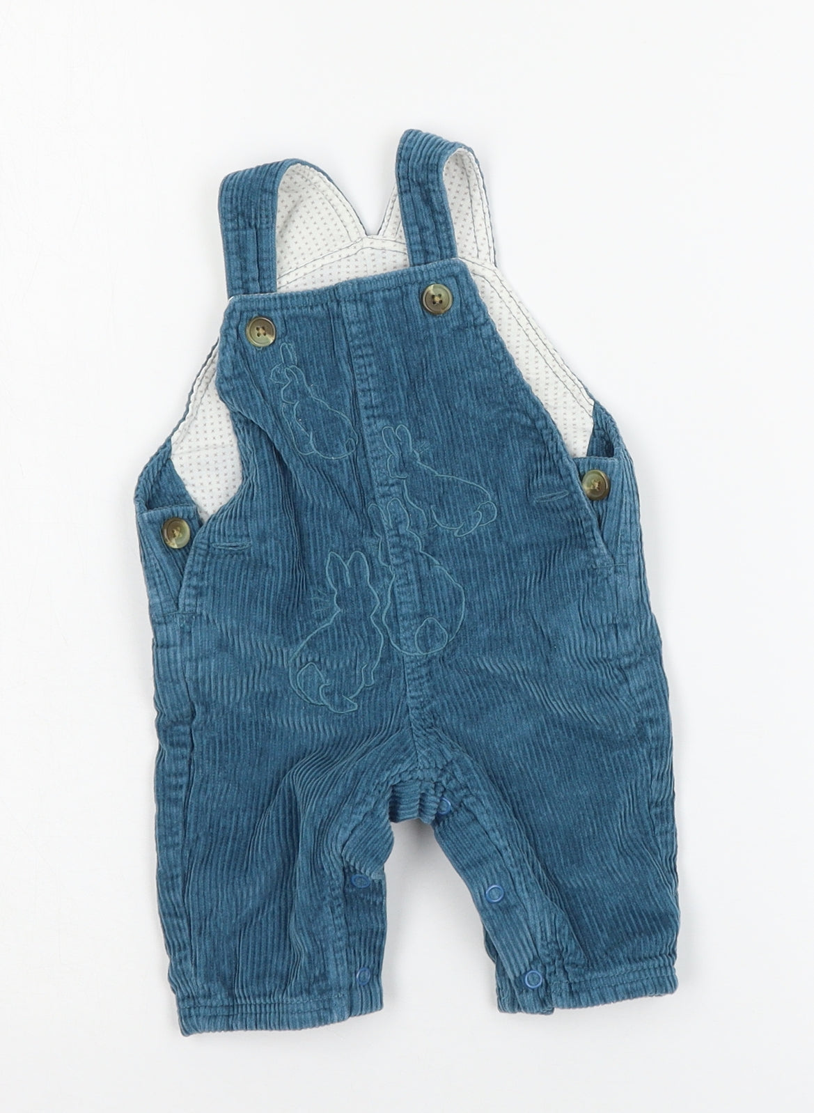 Marks and Spencer Baby Blue  Corduroy Dungaree One-Piece Size 0-3 Months