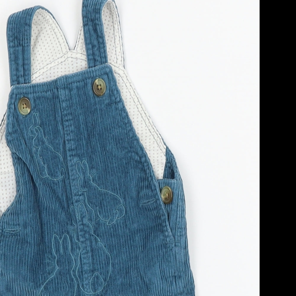 Marks and Spencer Baby Blue  Corduroy Dungaree One-Piece Size 0-3 Months