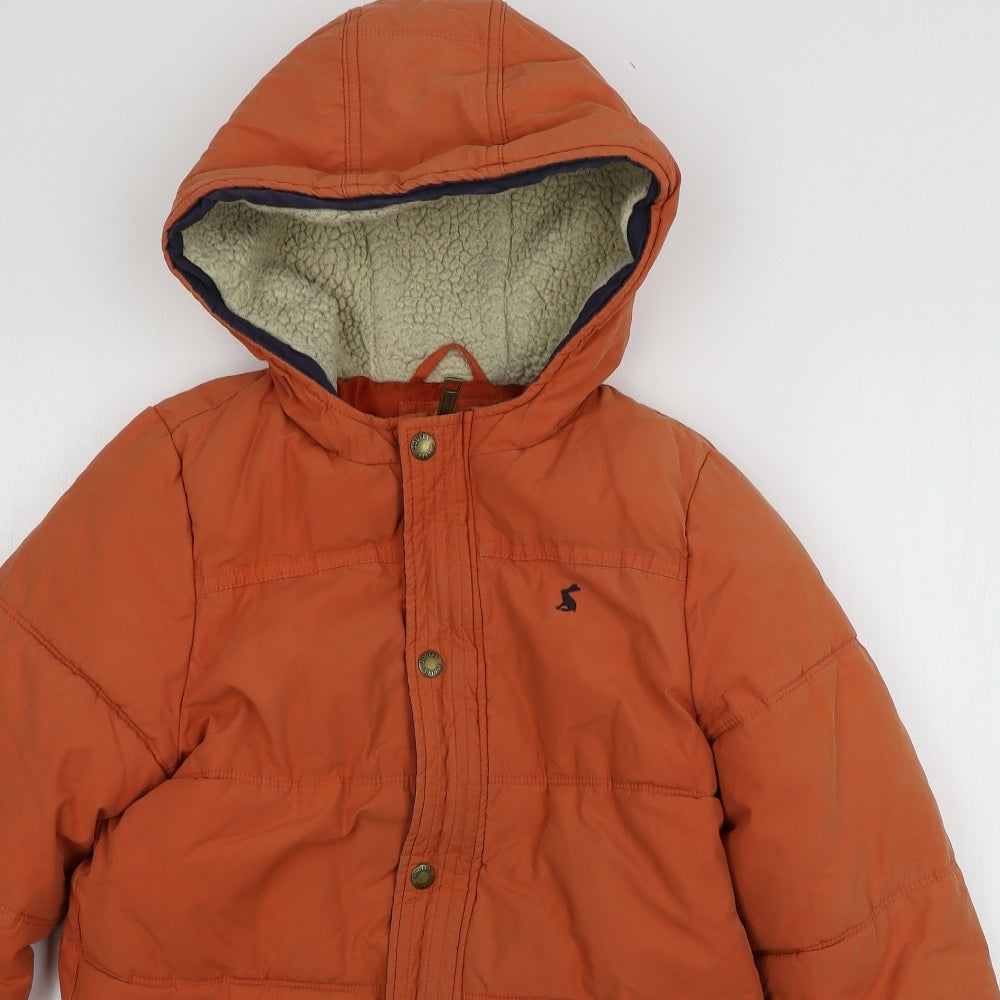 Joules Girls Orange   Parka Coat Size 11-12 Years
