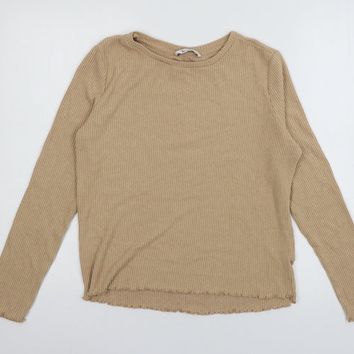 TU Womens Beige  Knit Pullover Jumper Size 12