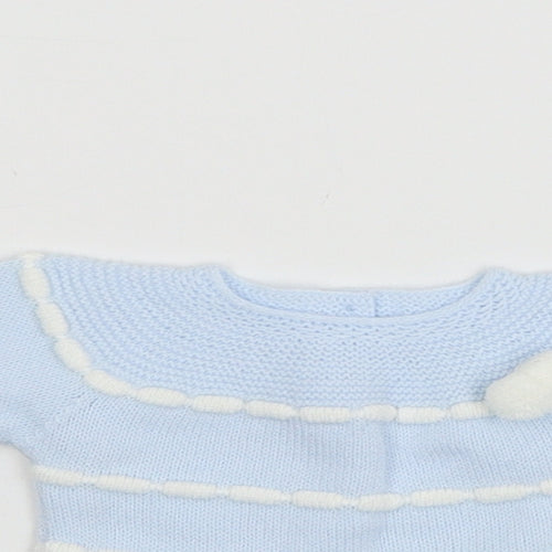 VB Boys Black Striped Knit Pullover Jumper Size 0-3 Months