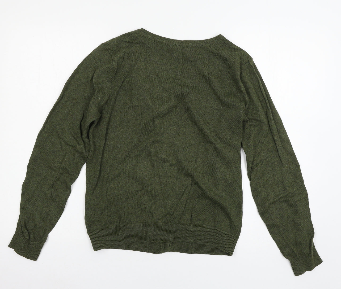 H&M Womens Green  Knit Cardigan Jumper Size M
