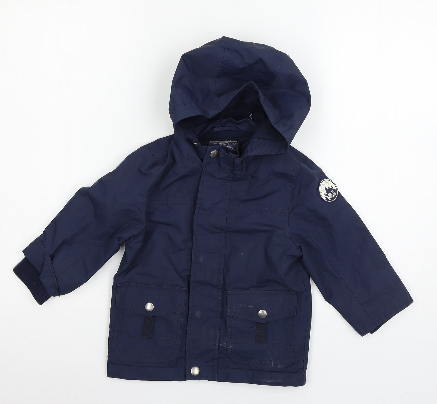 F&F Girls Blue   Basic Coat Jacket Size 2-3 Years