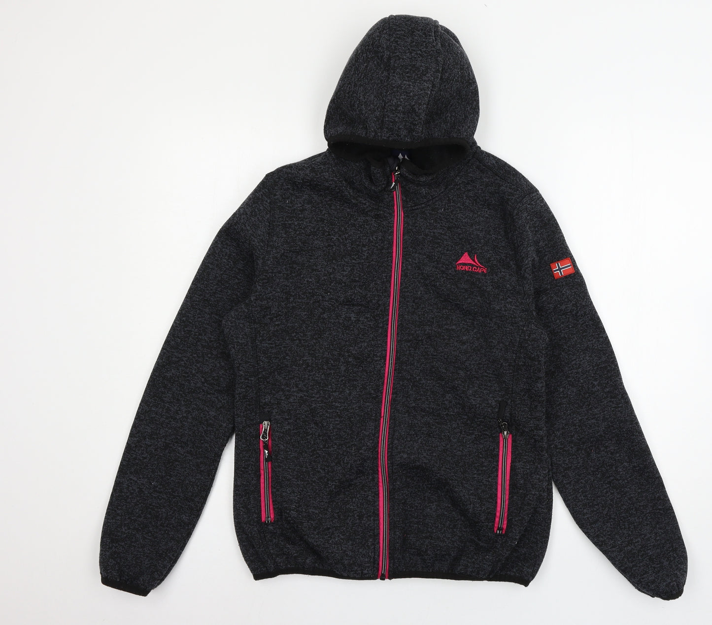 Nord Cape Womens Grey  Jersey Full Zip Hoodie Size L