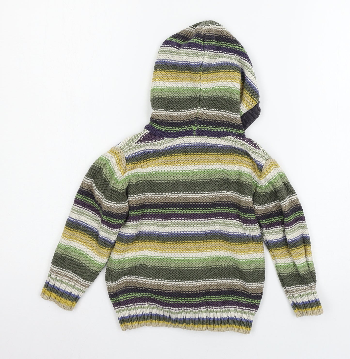NEXT Boys Multicoloured Striped Knit Cardigan Jumper Size 2-3 Years