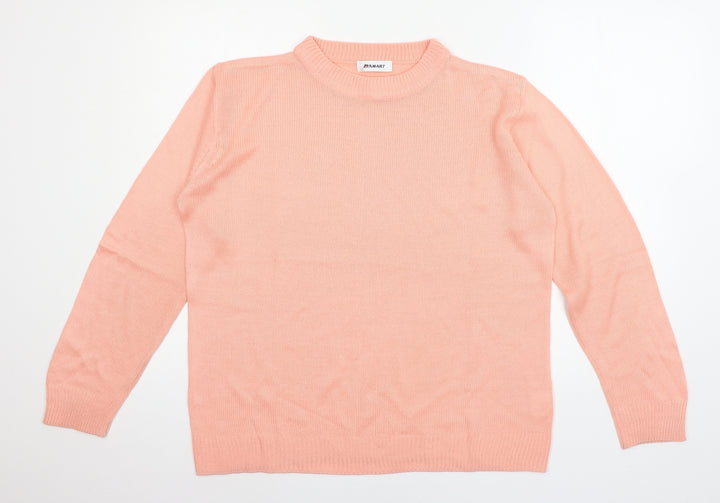 Damart Womens Orange Knit Pullover Jumper Size 12