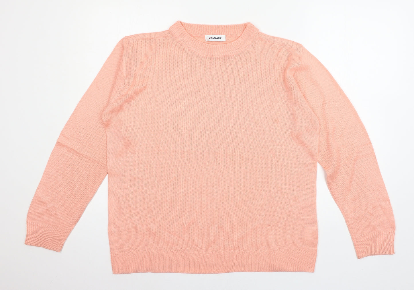 Damart Womens Orange  Knit Pullover Jumper Size 12