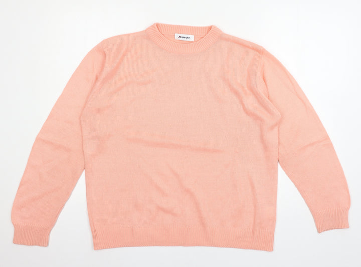 Damart Womens Orange Knit Pullover Jumper Size 12