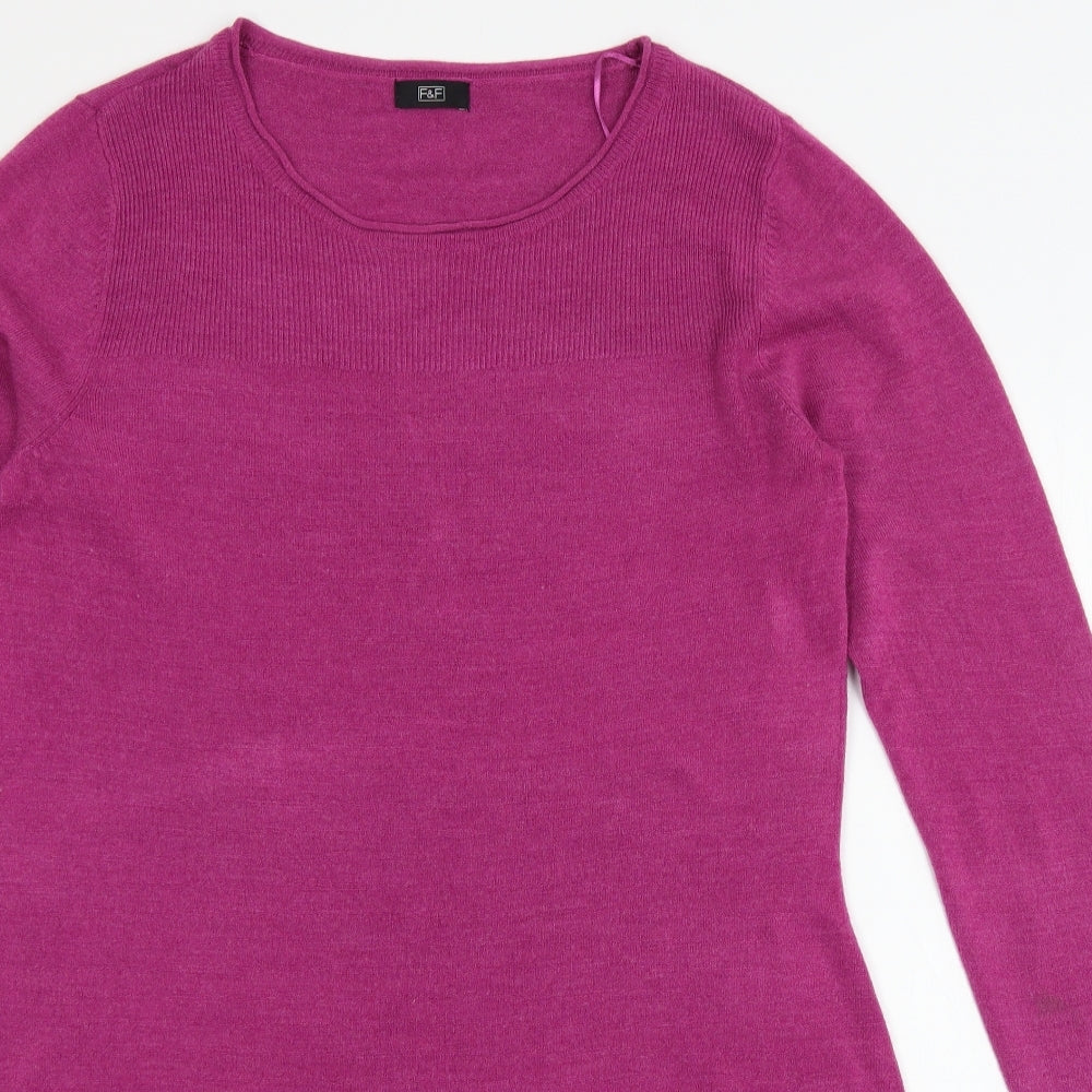 F&F Womens Pink  Knit Jacket Dress  Size 16
