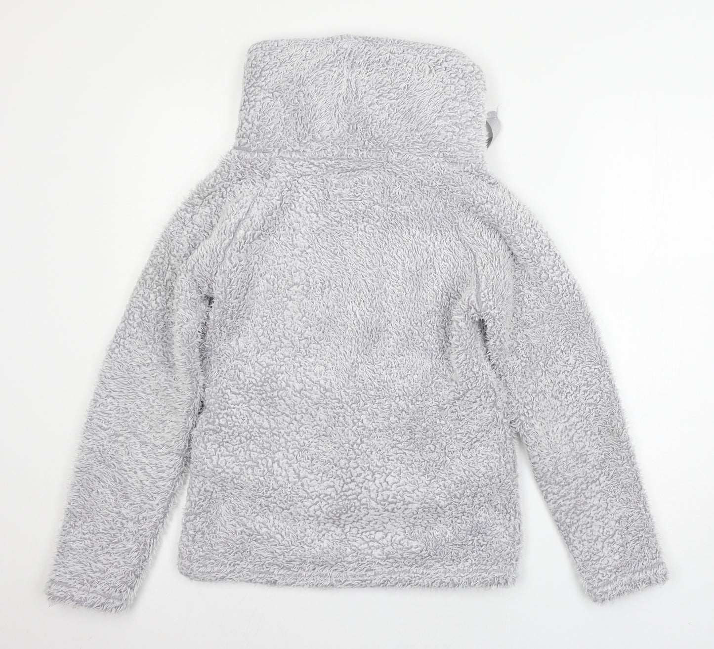F&F Womens Grey Solid Knit Top Pyjama Top Size XS