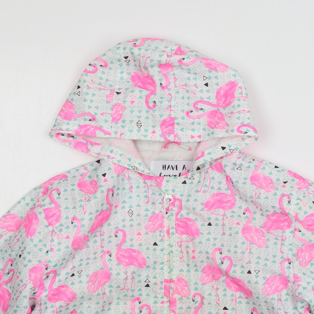 TU Girls White Geometric  Jacket  Size 5-6 Years