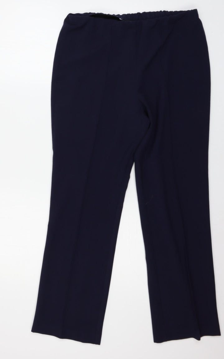 Bonmarché Womens Blue Trousers Size 12 L28 in
