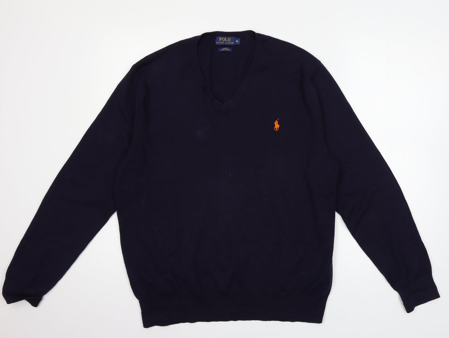 Polo Ralph Lauren Mens Blue  Knit Pullover Jumper Size XL